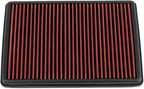 DNA Motoring AFPN-207-RD Washable Drop In Panel Air Filter Enhance Engine Performance Power & Acceleration Improve [Compatible with 17-19 Elantra / 18-20 Kona / 19-20 Veloster / 19 Fort / 20 Soul ]