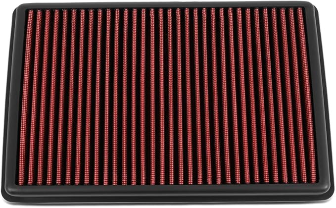 DNA Motoring AFPN-207-RD Washable Drop In Panel Air Filter Enhance Engine Performance Power & Acceleration Improve [Compatible with 17-19 Elantra / 18-20 Kona / 19-20 Veloster / 19 Fort / 20 Soul ]