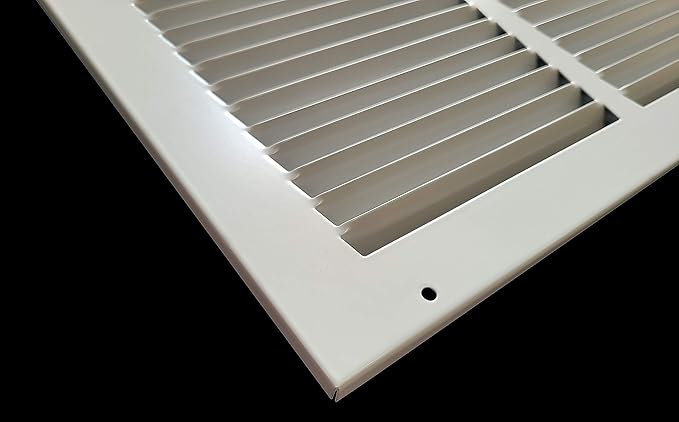 Fits 20x10 Duct Opening | Steel Return Air Grille by Handua | Vent Cover Grill for Sidewall and Ceiling | White | HVAC Cold Air Intake Grille | Outer Dimensions: 21.75"W X 11.75"