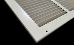 Fits 14x10 Duct Opening | Steel Return Air Grille by Handua | Vent Cover Grill for Sidewall and Ceiling | White | HVAC Cold Air Intake Grille | Outer Dimensions: 15.75"W X 11.75"