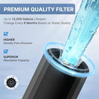 EXCELPURE 1 Micron 10" x 2.5" Whole House CTO Carbon Water Filter Cartridge Replacement for Home Countertop System, Dupont WFPFC8002, WFPFC9001, FXWTC, SCWH-5, WHEF-WHWC, WHCF-WHWC, CTO10, T01, 3PACK