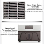 Portable Evaporative Air Cooler with 4 Wheels, Large Water Tank, Wide Oscillation, Multiple Speeds for Large Room Cooling