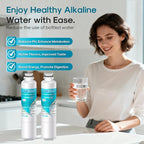 ICEPURE Alkaline DA29-00020B Refrigerator Water Filter Replacement for Samsung HAF-CIN/EXP HAF-CIN, DA29-00020A/B, DA29-00020B-1, 46-9101, RF28HMEDBSR, RF263BEAESR, HDX FMS-2, Enhances PH, 5Pack