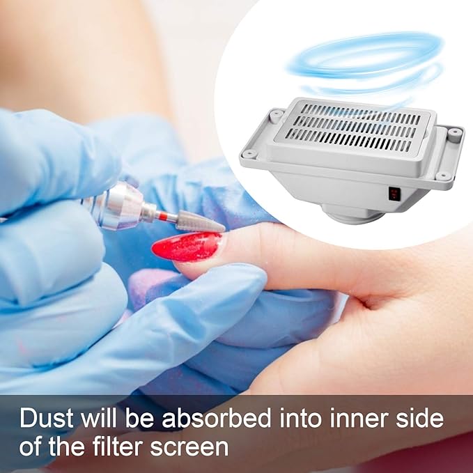 Filter Replacement for YM8A Nail Dust Collector, Stainless Steel Accessory Effectively Captures Dust During Filing and Polishing, Rust Free and Durable Design, 19.8 x 12.4cm