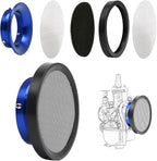 Carburetor Carb Velocity Stack Air Filter Cleaner Modified Trumpet Aluminum Alloy with Sponge Filter Steel Mesh for PWK21-30mm Short Fast Intake Suggest for Small Displacement (Blue,50mm)