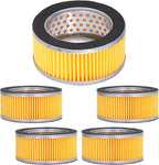 Eujgoov 5Pcs Air Compressor Intake Paper Filter Elements, 4.2x3x2in Piston Type Yellow Compressor Air Filter Replacement