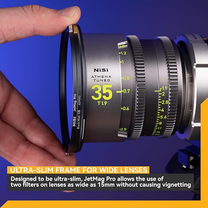 NiSi - JetMag Pro 82MAG FS ND16, Magnetic 4-Stop (1.2) Full Spectrum Neutral Density Filter, Nano Waterproof Coating, Optical Glass, Ultra-Slim, Aluminum Frame, True Color - Lens Adapter Ring Required