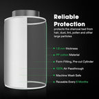 VIVOSUN 4 Inch Prefilter for 4" Carbon Filter, White, 9.84" Long