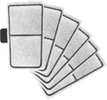 12pcs Filter Cartridges for Top Fin EF-S & BF5 BETTAFLO, 3.7x2.1in/9.5x5.5cm Fish Tank Filter Cartridge Replacement Parts for Aquarium Water Filtration (Grey)