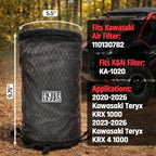 FILTERWEARS Pre-Filter F348K For K&N Air Filter KA-1020 Kawasaki Teryx KRX 1000 Air Filter 110130782