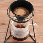 Silicone Coffee Dripper Collapsible Coffee Filter Foldable Silicone Coffee Dripper Portable Reusable Brewing Tool for Travel Camping Office Home Free Lightweight Easy Clean (Black)