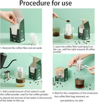 SZLYTYUN 50PCS Portable Coffee Filter Paper Hanging Ear Drip Coffee Single Drinker Disposable Drip Coffee Filter Bags Suitable for Home, Office, Travel and Camping