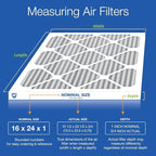 Nordic Pure 16x24x1 (Actual Size: 15 1/2 x 23 1/2 x 3/4) Furnace Air Filters MERV 10 Pleated Plus Carbon 12 Pack