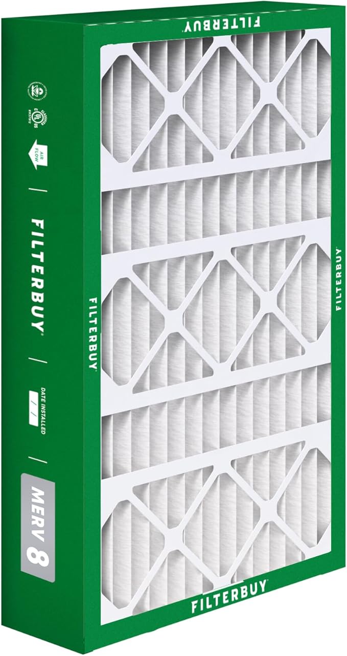 Filterbuy 17x26x4 Air Filter MERV 8 Essential Dust & Allergy Defense (2-Pack), Electrostatic Pleated HVAC AC Furnace Filters Replacement for Lennox (Actual Size: 16.56 x 25.94 x 4.13)