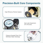 1/4" NPT Air Compressor Filter Regulator Combo, Water Separator Air Pressure Regulator with Gauge AW2000-02