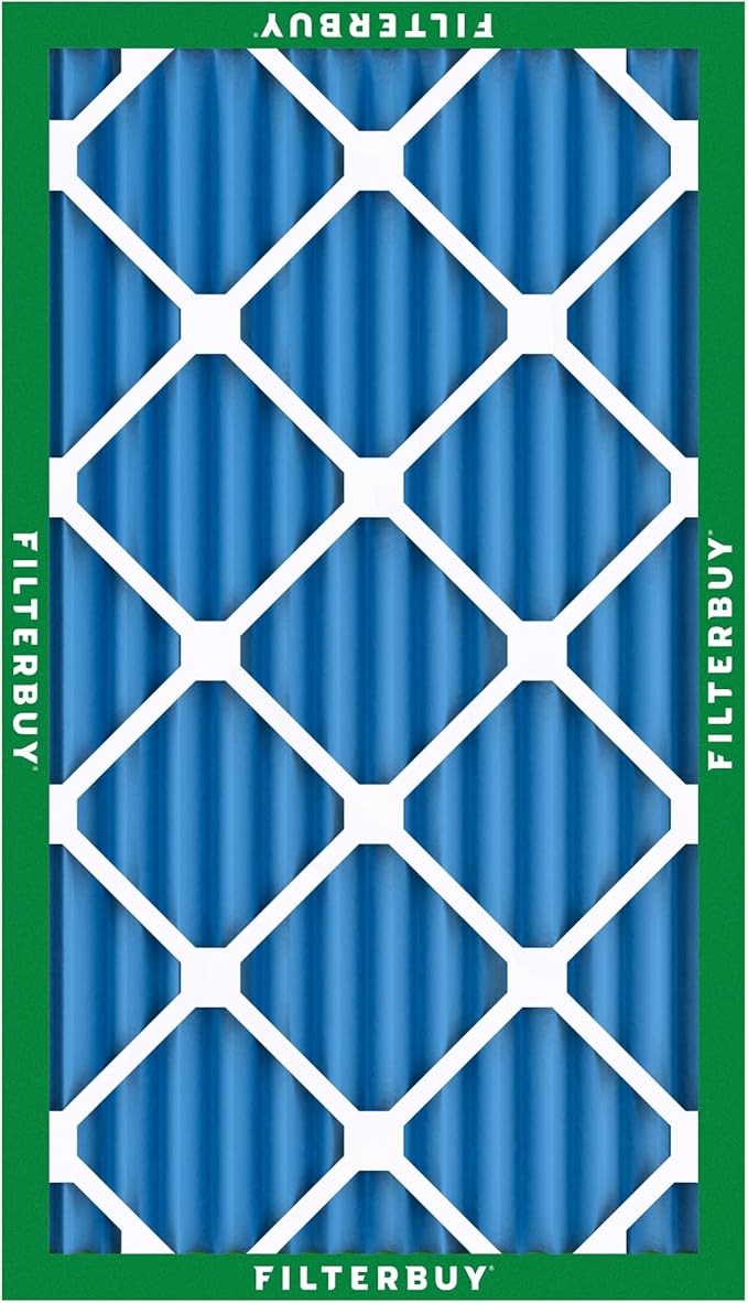 Filterbuy 20x30x2 Air Filter MERV 13 Optimal Smoke & Allergy Defense (3-Pack), Electrostatic Pleated HVAC AC Furnace Filters Replacement, Made in USA (Actual Size: 19.75 x 29.75 x 1.75)