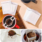 50/100 Pcs Coffee Filter Bags Disposable Drip Coffee Paper Pack Portable Hanging Ear Espresso Coffee Accessories Tea Tool(100Pcs)