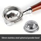 Commercial Grade 58mm Spherical Coffee Basket 58-Hole Stainless Steel Filter for Fast Espresso Extraction Tool Stainless Steel Spherical Coffee Filter Basket