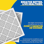 Maycold MERV 8 16x25x1 (15.70” x 24.70” x 0.75”) Furnace Air Filters (6-Pack), Pleated HVAC AC Filters, For Residential or Office Use, Individually Wrapped in Plastic