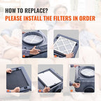 Happybuy 5-Pack Protective Pre Filters, 15.75" x 15.75" Air Filter Replacement, High-Efficiency Stage 1 Filters for BlueDri & Happybuy Scrubbers, Air Purifiers, Water Damage Restoration Equipment