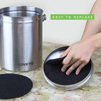 Compost Bin Filters, 12 Pieces Compost Pail Replacement Filters, 6 Round and 6 Square (Black)