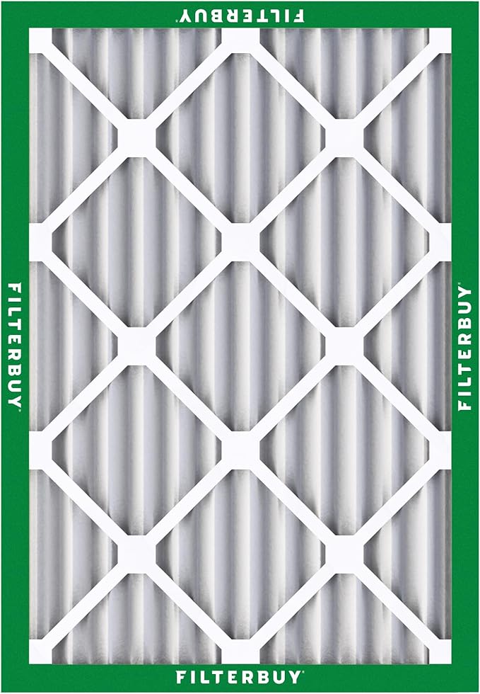 Filterbuy 18x20x2 Air Filter MERV 8 Essential Dust & Allergy Defense (5-Pack), Electrostatic Pleated HVAC AC Furnace Filters Replacement, Made in USA (Actual Size: 17.50 x 19.50 x 1.75)
