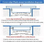 Drywall Access Panel with Filter, Aluminum Air Vent Cover, Removable Shutter, Multiple Sizes (400x400 mm / 15.8"x15.8"), Perfect for Easy Airflow and Maintenance