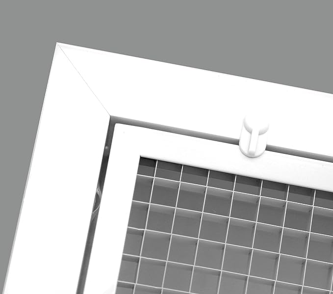 HVAC Premium 16" x 14" Cube Core Eggcrate Return Air Filter Grille for 1" Filter - Aluminum - White [Outer Dimensions: 18.5" x 14.5"]