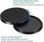 PATIKIL 49mm Lens Cap, 2 Pack Camera Lens Cap Cover Universal Front Metal Lens Filter Stacks Cap Protective Case for 49mm Camera Circular Polarizing Fader ND Filter, Black