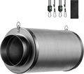 VIVOSUN 4 Inch Air Carbon Filter Smelliness Control with Australia Virgin Charcoal for Inline Fan, Grow Tent Smelliness Scrubber, Pre-Filter Included, Reversible Flange 4" x 12", Black