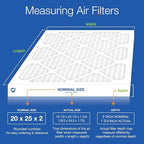 Nordic Pure 20x25x2 (Actual Size: 19 1/2 x 24 1/2 x 1 3/4) Pleated MERV 12 Air Filters 3 Pack