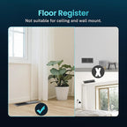 Floor Register 4 x 10 Inch, HG Power Heavy Duty Floor Vent Covers for Home with Screen Net, Adjust Metal Rust Proof Finish Air Vent for Kitchen, Heat, Office