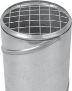 Repa Market Ø4 Inch Duct Cover – Galvanized Steel Round Duct Cap with Mesh Screen – HVAC Exhaust or Intake Vent – Exterior Pipe Air Outlet – Spiral Ventilation Ducting Metal End Plug