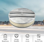 14 x 3 Inch Round Polished Air Cleaner Kit Half Finned Drop Base Compatible with Chevy Ford GM