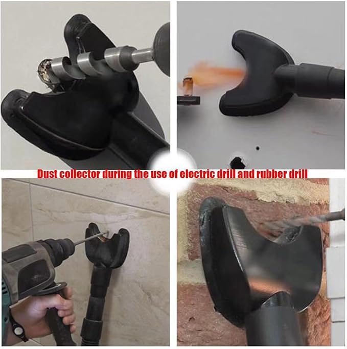 Drill Dust Collector - Heavy Duty Dust Bowl Vacuum, Power Tool Debris Catcher | Hole Saw Dustt Guard, Vacuum Attachment for Masonry Carpentry Construction, Traps Particles Protects Air Quality