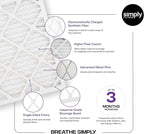 Simply 18x20x1 Air Filter, Merv 13, 6 Pack, For Home AC Furnace & HVAC (Actual Size: 17.75"x19.75"x0.75") DUST, Pet, & Allergy Control