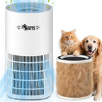 Ownpets Pet Air Purifier for Large Room up to 2620 ft², 5-in-1 Washable Filter, H13 HEPA High Deodorization Carbon Filter for Pet Odor Hair Dander Pollen, Quiet Air Cleaner with Air Quality Monitor