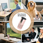 Portable Car Air Purifier-True HEPA Mini Air Purifier with LCD Display,15dB Quiet,USB-C Charging,Filters Smoke/Dust/Pet Dander in Car/Office/Desk/Travel（Pink）