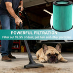 Replacement VF6000 Filter for Ridgid Shop Vac Filters 5-20 Gallon, 5-Layer Wet/Dry Rigid Shop Vac Filters Compatible with WD5500 WD0671 WD6425 WD7000 WD1280 WD1851 WD1680-1 Pack