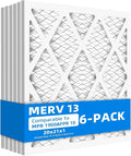 (6 Pack) 20x21x1 Air Filter, MPR 1900 & FPR 10, MERV 13 Pleated Air Filter (Actual Size: 19.75x20.75x0.75 inch)