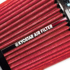 Universal 3" 76mm High-Flow Air Filter, Reusable Cone Cold Air Intake, High Performance, Washable, Clamp-On Car High Flow Dry Air Kit, Flange Diameter: 3 Inch, Filter Height: 6.4 Inch, Green
