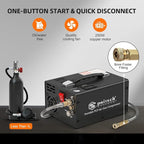 TW03 PCP Air Compressor,Portable 4500Psi/30Mpa,Water/Oil-Free,PCP Rifle/Pistol and Paintball Tank Air Pump, (110V AC or 12V Car Battery) with Power Converter and Oil-Moisture Filter