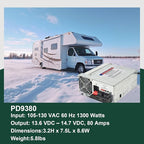 PD9380 Power Converter replacement-9300 Series Converter,80Amp 120V to 12V RV Converter Charger for RV Camper Caravans Trailer Battery,1300W