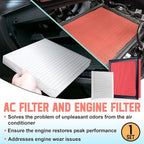 Engine Cabin Air Filter Kit Compatible with 2019-2024 RAV4 (NOT HYBRID), 2018-2024 Camry (NOT HYBRID), 2020-2025 Highlander (NOT HYBRID), Replaces 17801-25020, 87139-58010, Efficient Purification