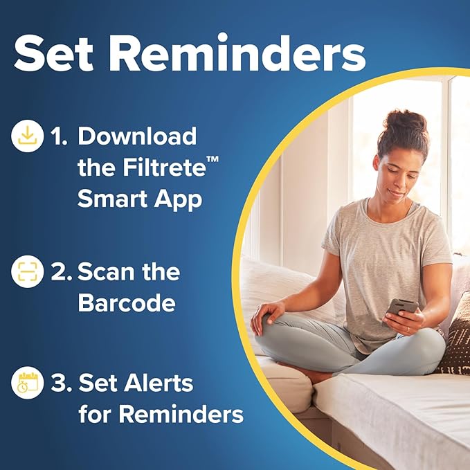 Filtrete 16x20x1 AC Furnace Air Filter, MERV 12, MPR 1500, CERTIFIED asthma & allergy friendly, 3 Month Pleated 1-Inch Electrostatic Air Cleaning Filter, 4-Pack (Actual Size 15.69 x 19.69 x 0.78 in)