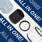 Vacuum Canister Filter Set for Wet/Dry Shop Vacuums – Includes Canister Filter, Foam Sleeve, 3 Dry Filter Discs, and Mounting Band Compatible with Shop-Vac, Craftsman, Ridgid, and More