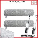 Vacuum Cleaner ，compatible For Xiaomi Mijia， W20 2c/ 4c/ 2lite Cordless Wet Dry Floor Cleaning Machine Scrubber Roller Brush Home Accessories(2pcs)