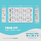16x25x4 Air Filter Replacement MERV 11, FC100A1029 Pleated HVAC AC Furnace Filters with Wholesalehome Cleaning Cloth, 2-Pack (Actual Size: 15.94 x 24.86 x 4.38 Inches)