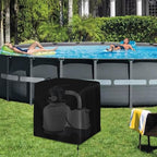 COVER - Sand Filter Pump Cover, Ground Mounted Heavy Duty Fabric Pool Pump Enclosure, Black - Waterproof Pool Sand Filter UV Protection Cover, Pool Filter Winter Cover for Outdoor Units