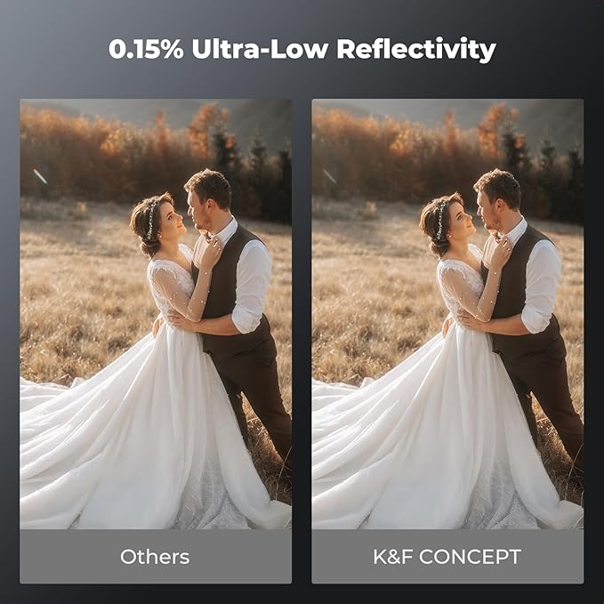 K&F CONCEPT 77mm Black Diffusion 1/8 Filter Mist Cinematic Effect Black Diffusion Filter with 36 Multi-Layer Coatings for Video/Vlog/Portrait Photography (XPRO Series)